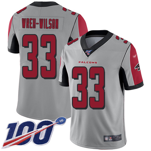 Atlanta Falcons Limited Silver Men Blidi Wreh-Wilson Jersey NFL Football #33 100th Season Inverted Legend->atlanta falcons->NFL Jersey